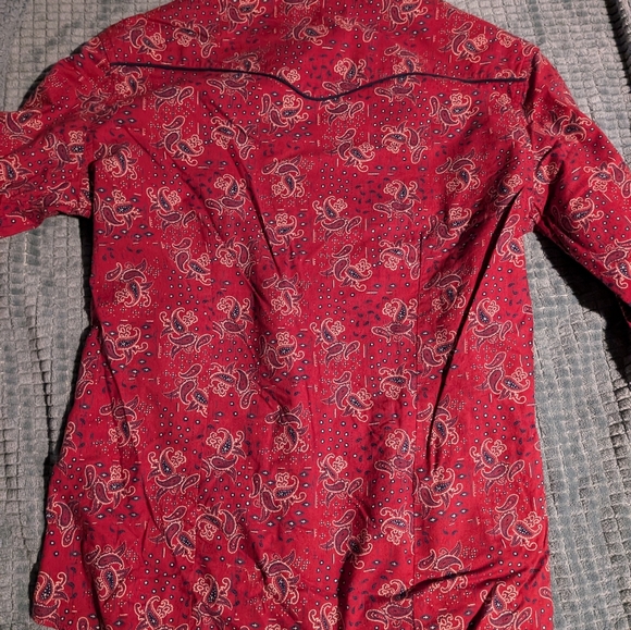 90s Retro Western snap button down long sleeve - Picture 2 of 3